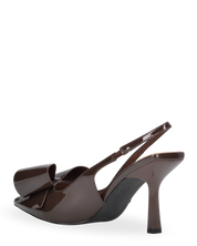 WELLY  - décolleté marrone con cinturino regolabile e fiocco