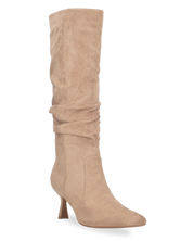 LOREDANA - stivale alto in camoscio beige