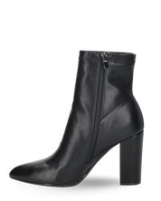 ALEKSANDRA - Tronchetto sock boot nero, tacco robusto e punta affusolata