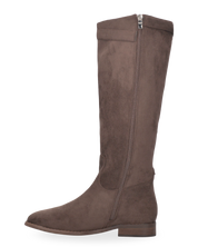 SIMIE - stivale alto in camoscio marrone imbottito all interno