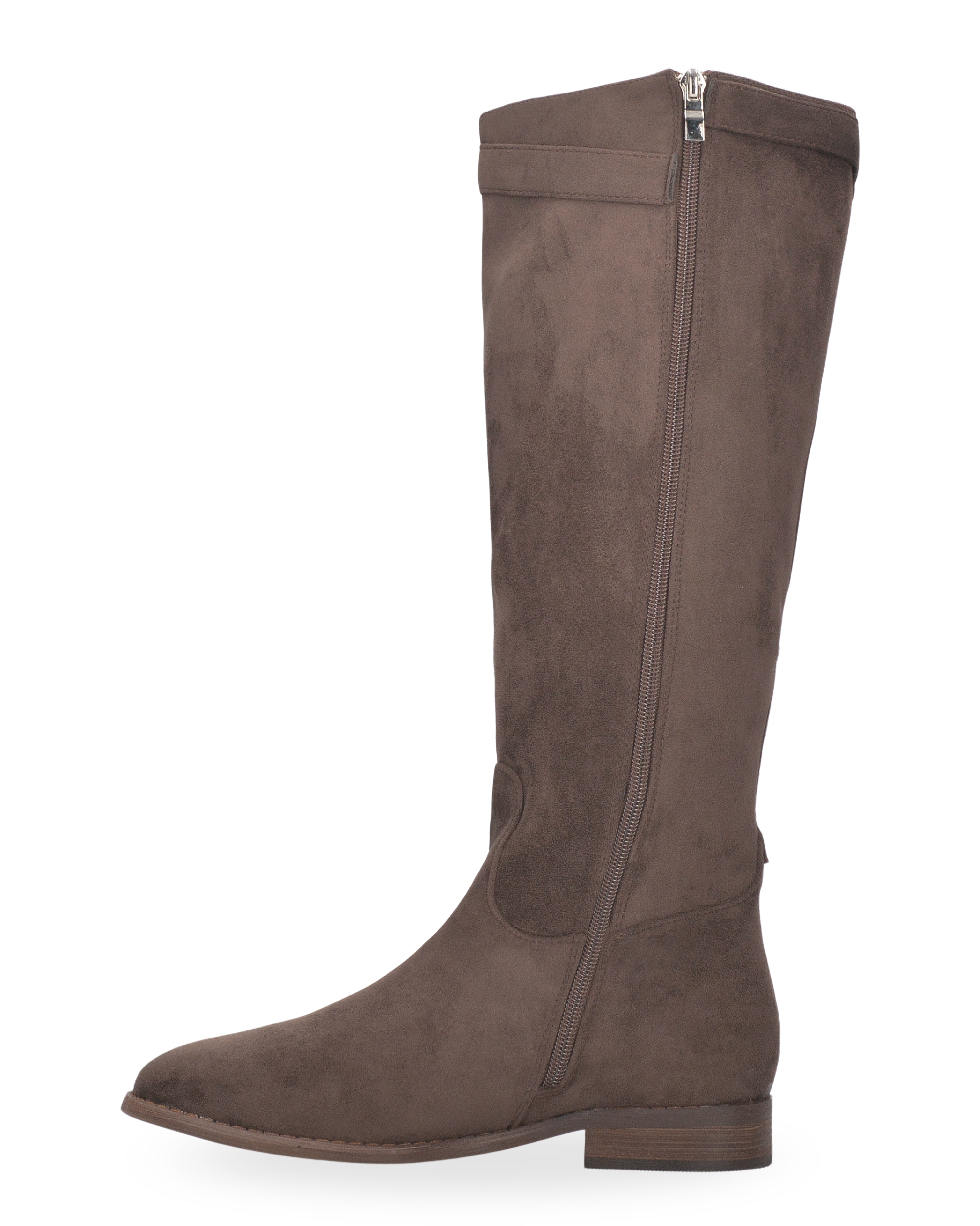 SIMIE - stivale alto in camoscio marrone imbottito all interno