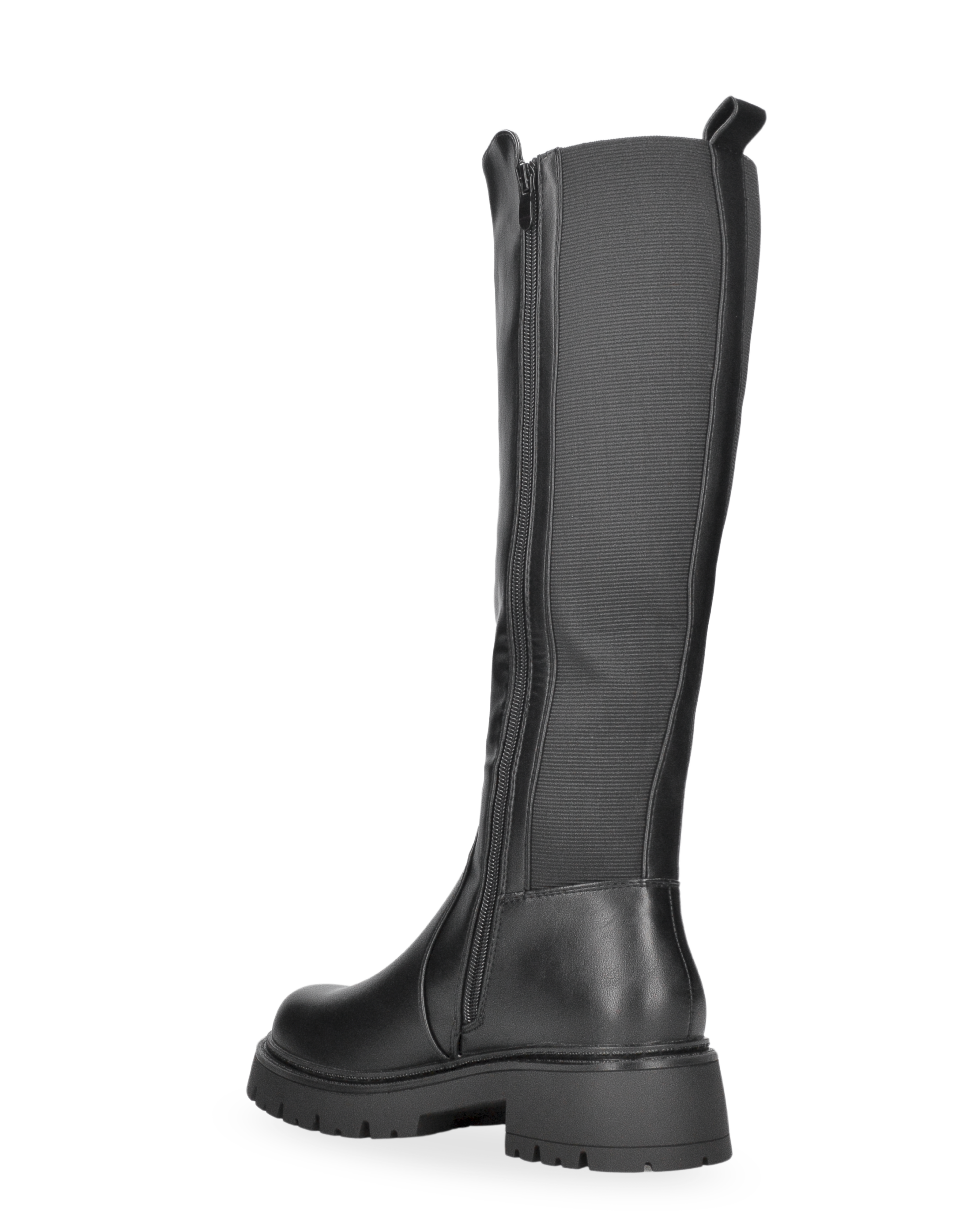 KADYE - stivali alti neri con banda elastica