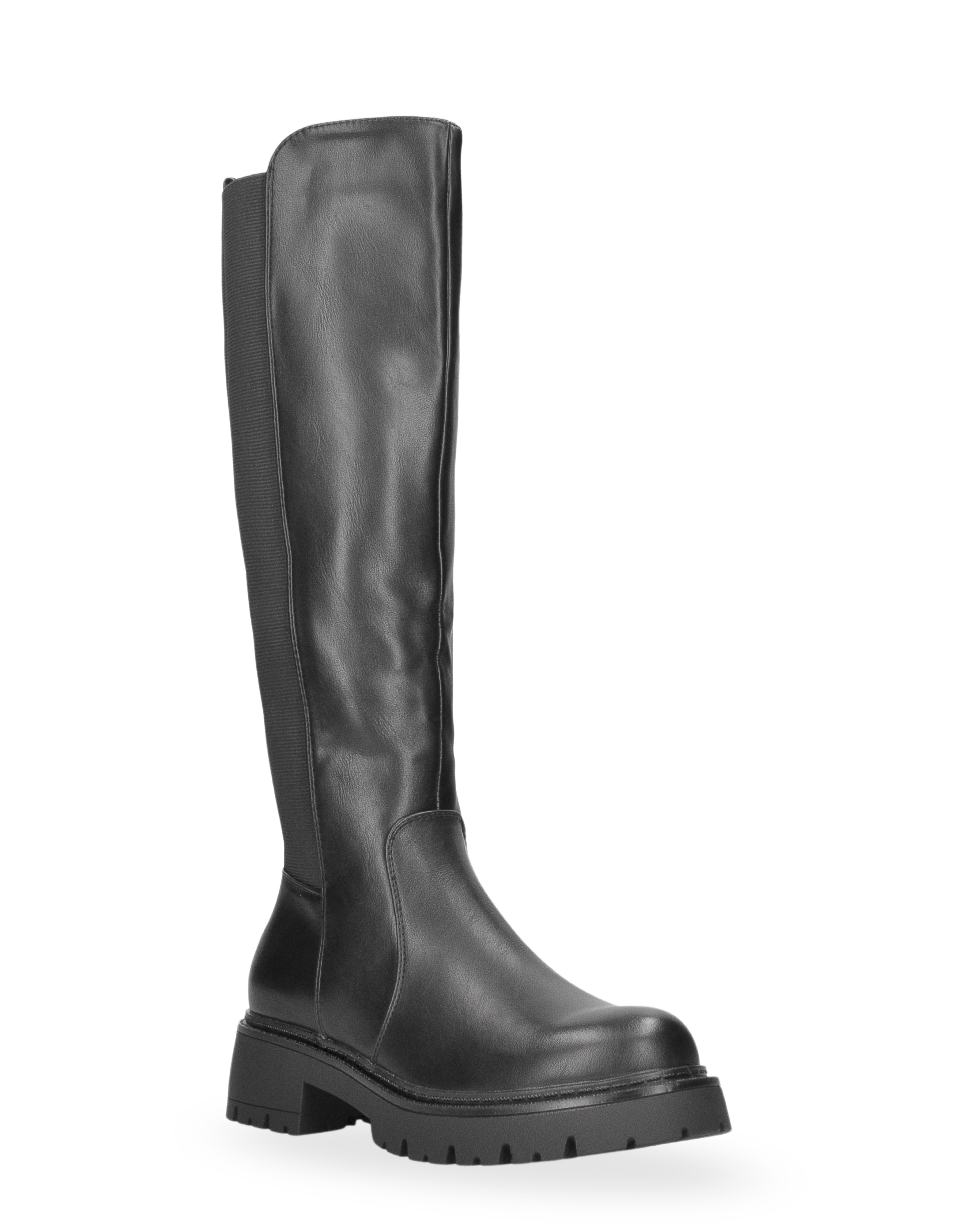 KADYE - stivali alti neri con banda elastica