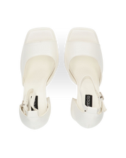 AVA - sandali con tacchi alti in ecopelle bianca e gemme nel cinturino