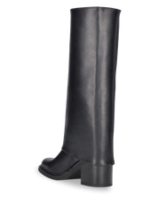 VANNY - Stivale 2 in 1 in ecopelle nera:  da stivale alto a stivaletto con un semplice gesto