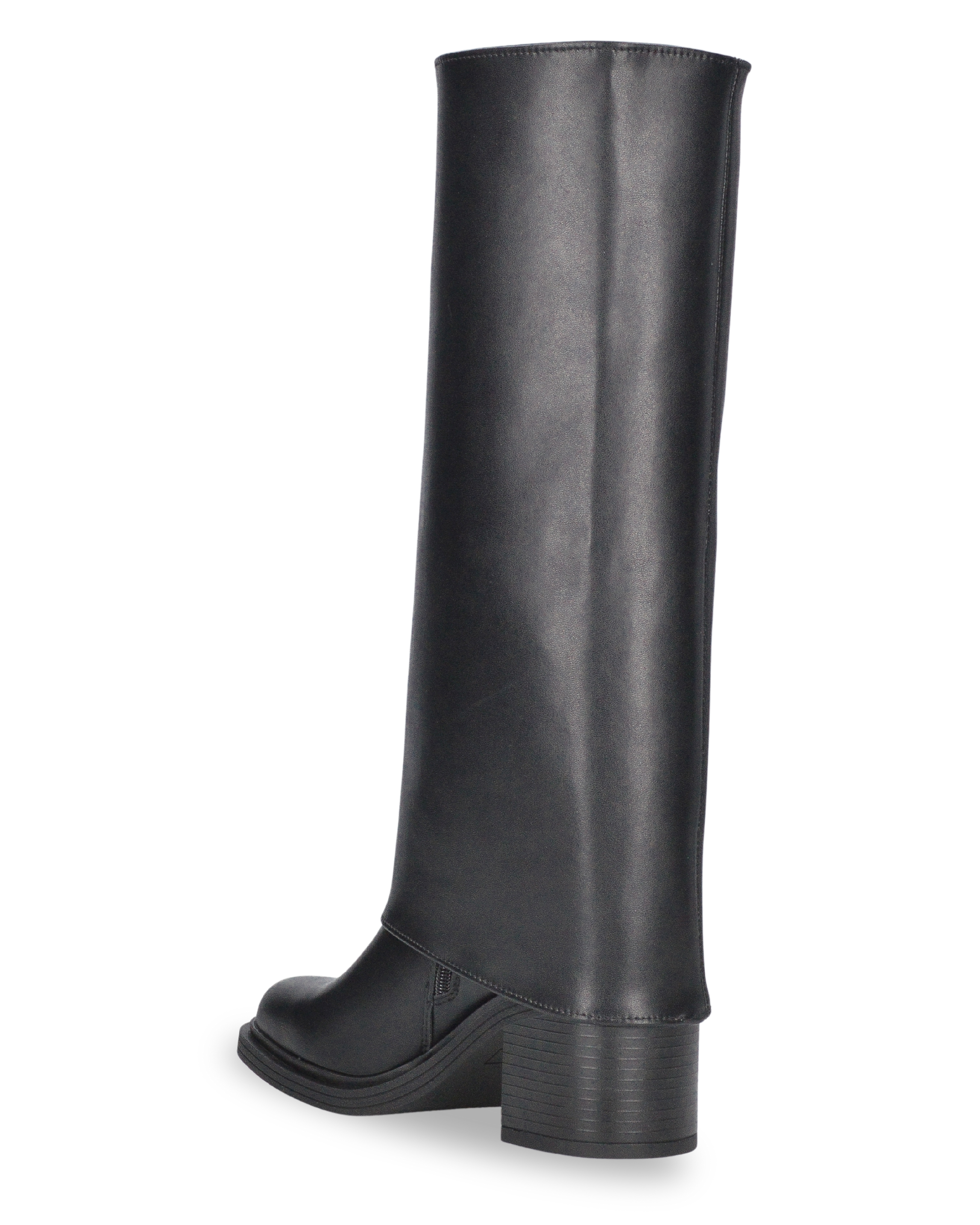 VANNY - Stivale 2 in 1 in ecopelle nera:  da stivale alto a stivaletto con un semplice gesto