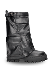 ARDEA - stivali neri e taschini sul risvolto