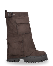 ARDEA - stivali marroni e taschini sul risvolto