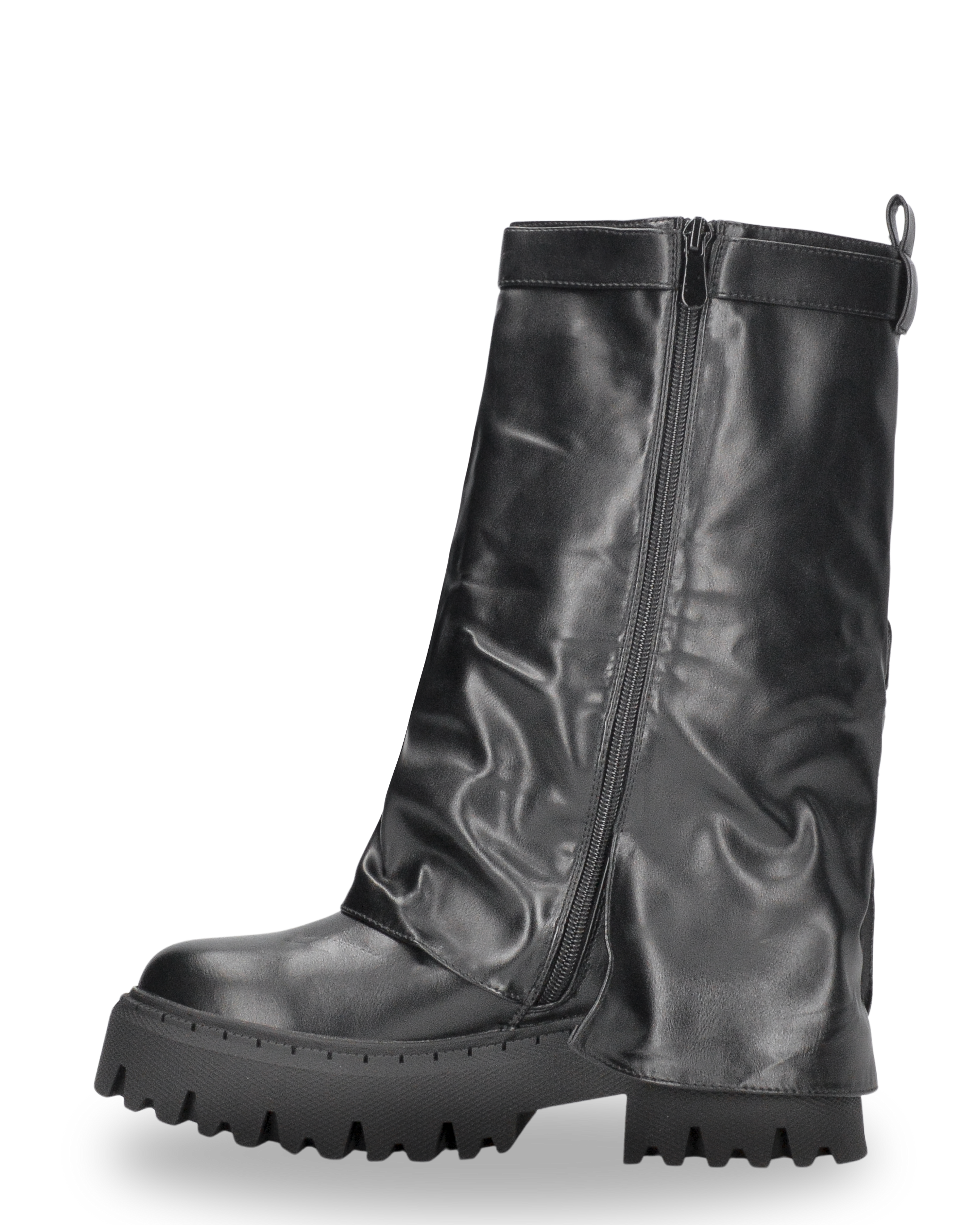 ARDEA - stivali neri e taschini sul risvolto