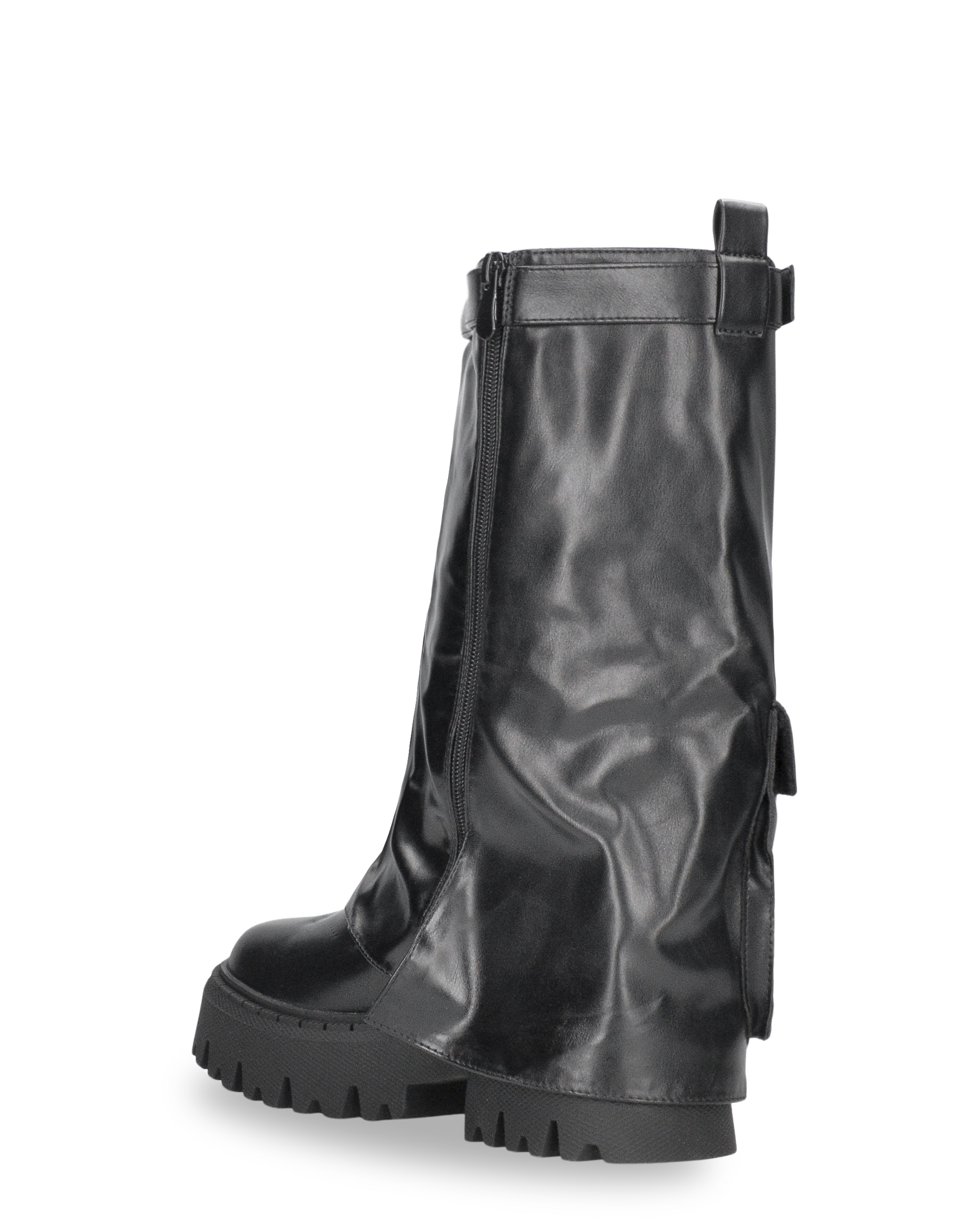 ARDEA - stivali neri e taschini sul risvolto