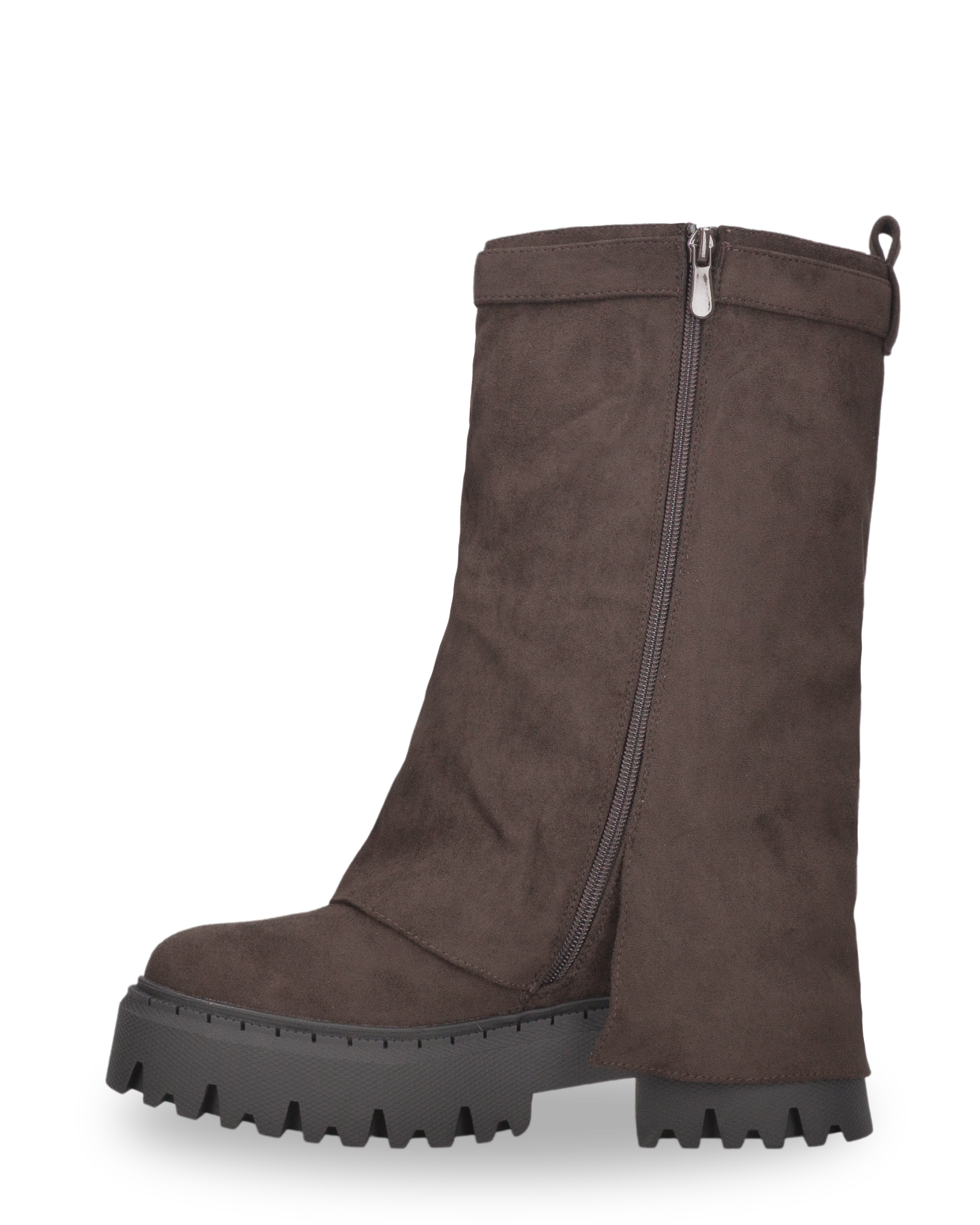 ARDEA - stivali marroni e taschini sul risvolto