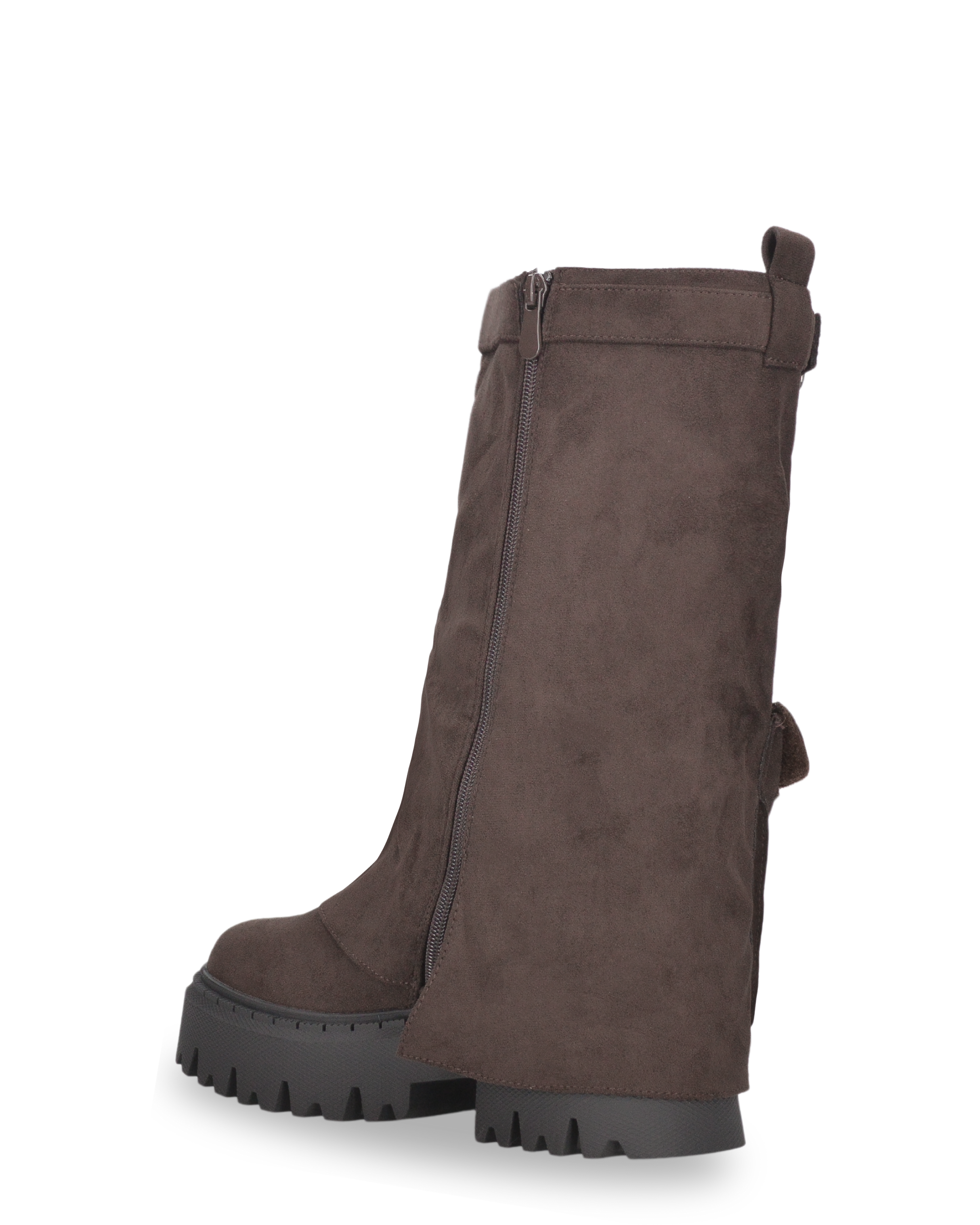 ARDEA - stivali marroni e taschini sul risvolto