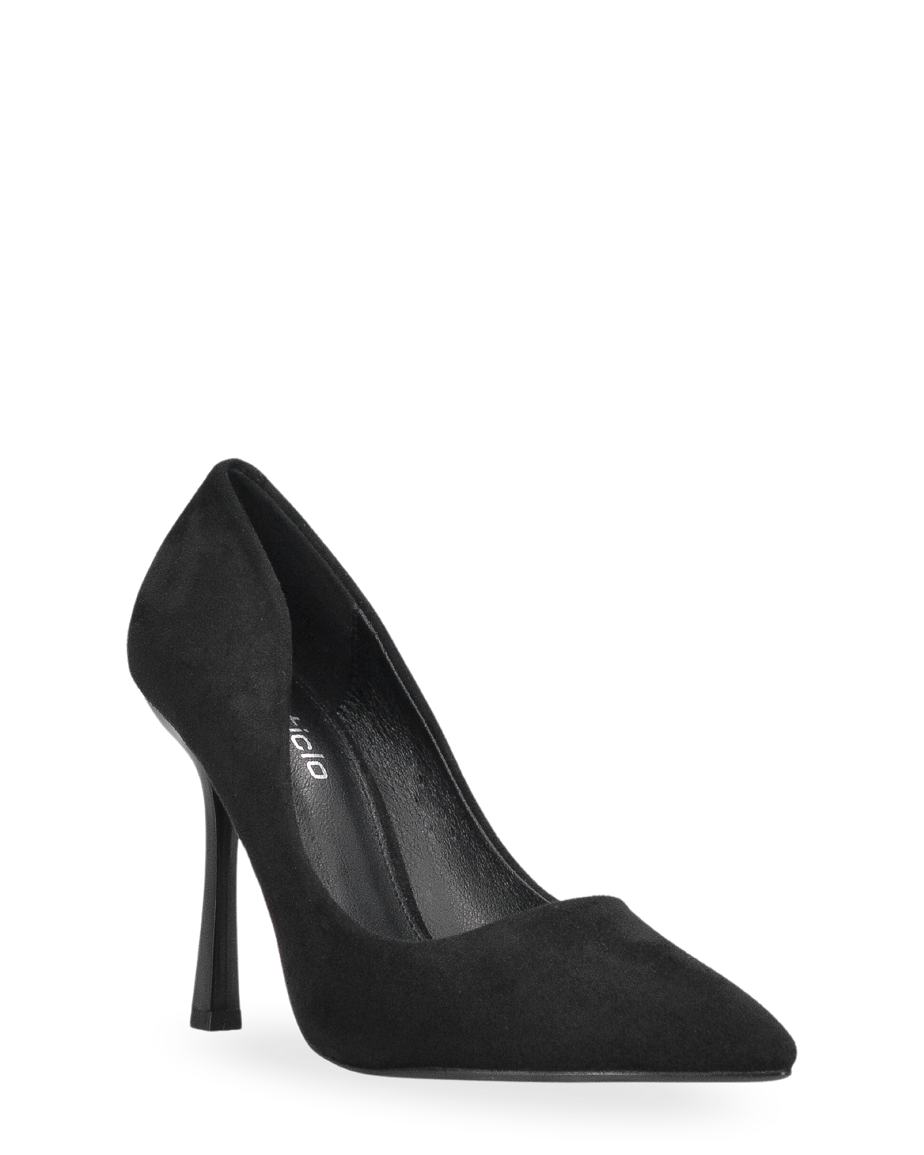 SAGE - décolleté nero in camoscio con tacco a spillo