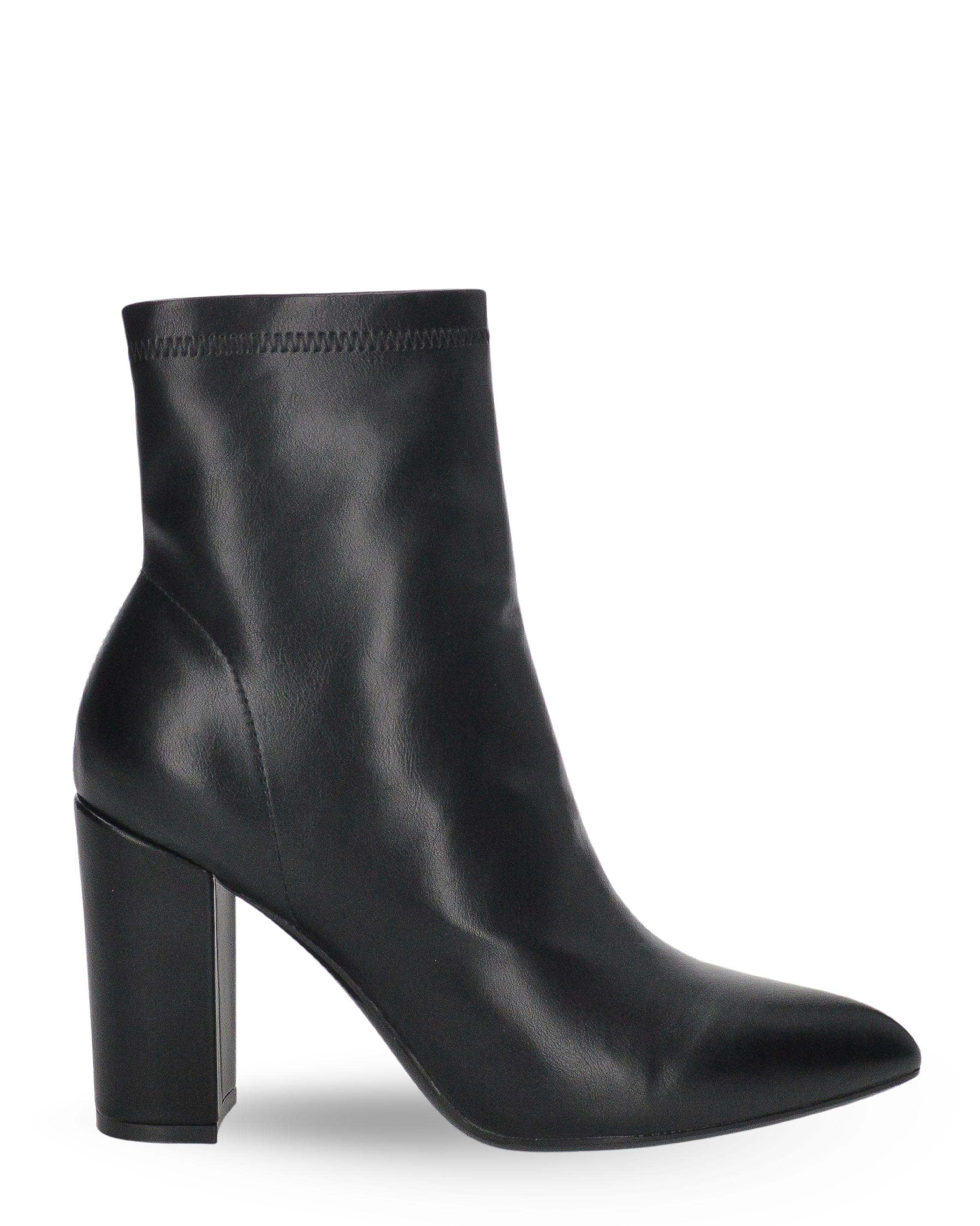 ALEKSANDRA - Tronchetto sock boot nero, tacco robusto e punta affusolata