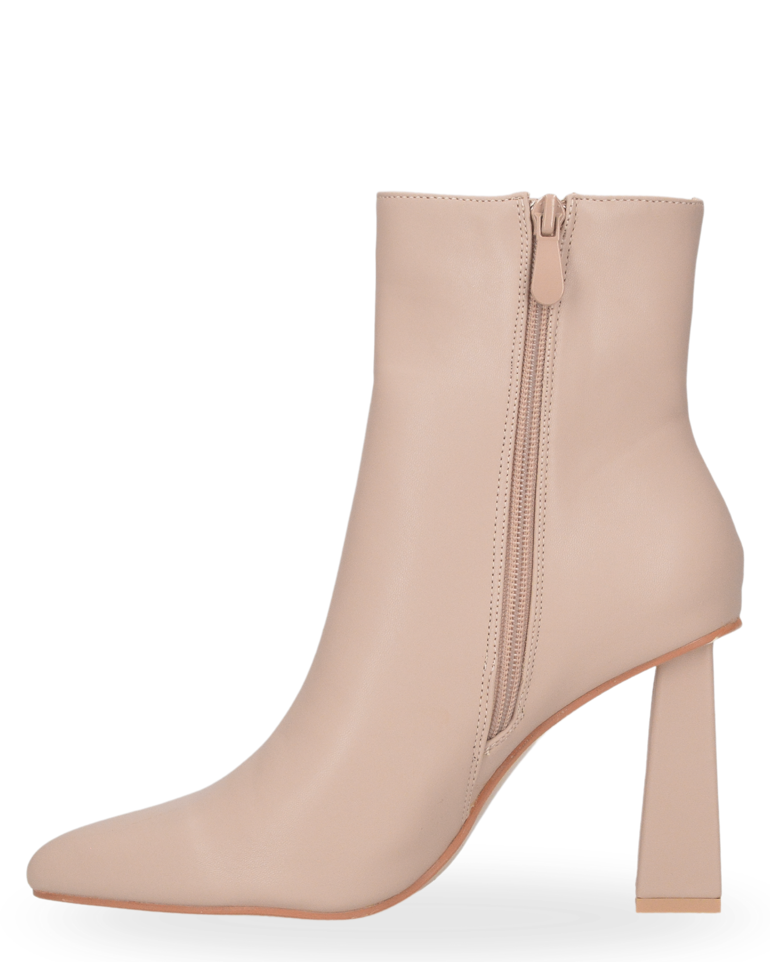 ADELAIDE - stivaletti in PU beige con tacco