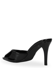 GERD - sandali neri con tacco con effetto glassy