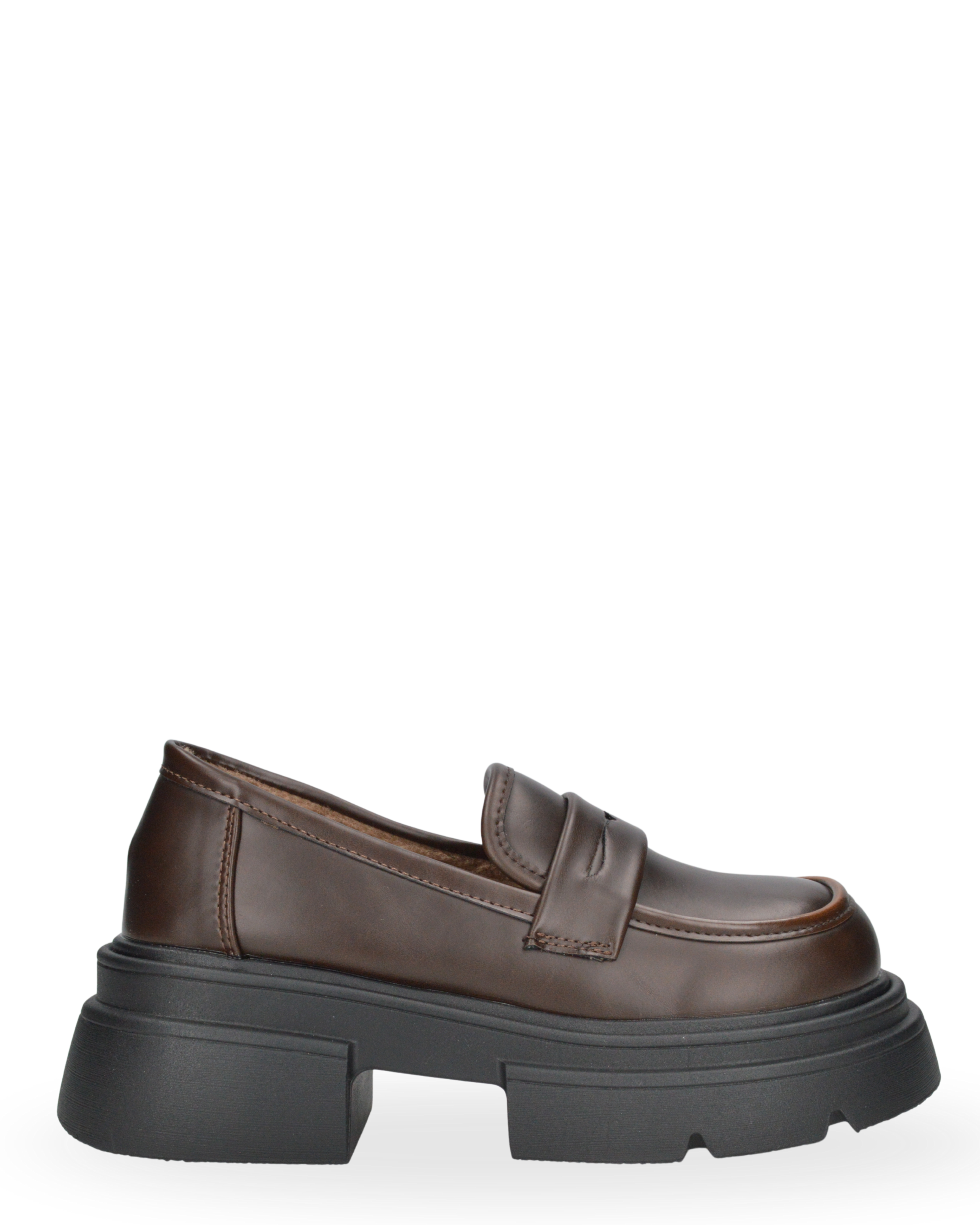 MARLA - moccasini con platform marroni