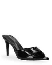 GERD - sandali neri con tacco con effetto glassy