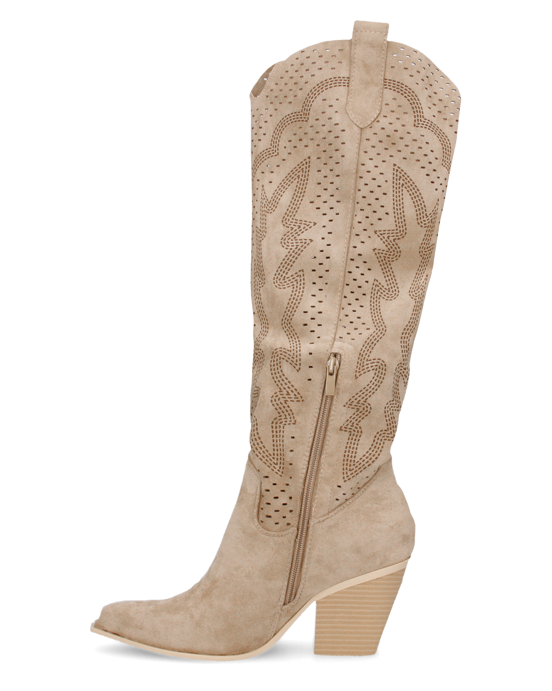 ROWEN - stivali alti in camoscio beige