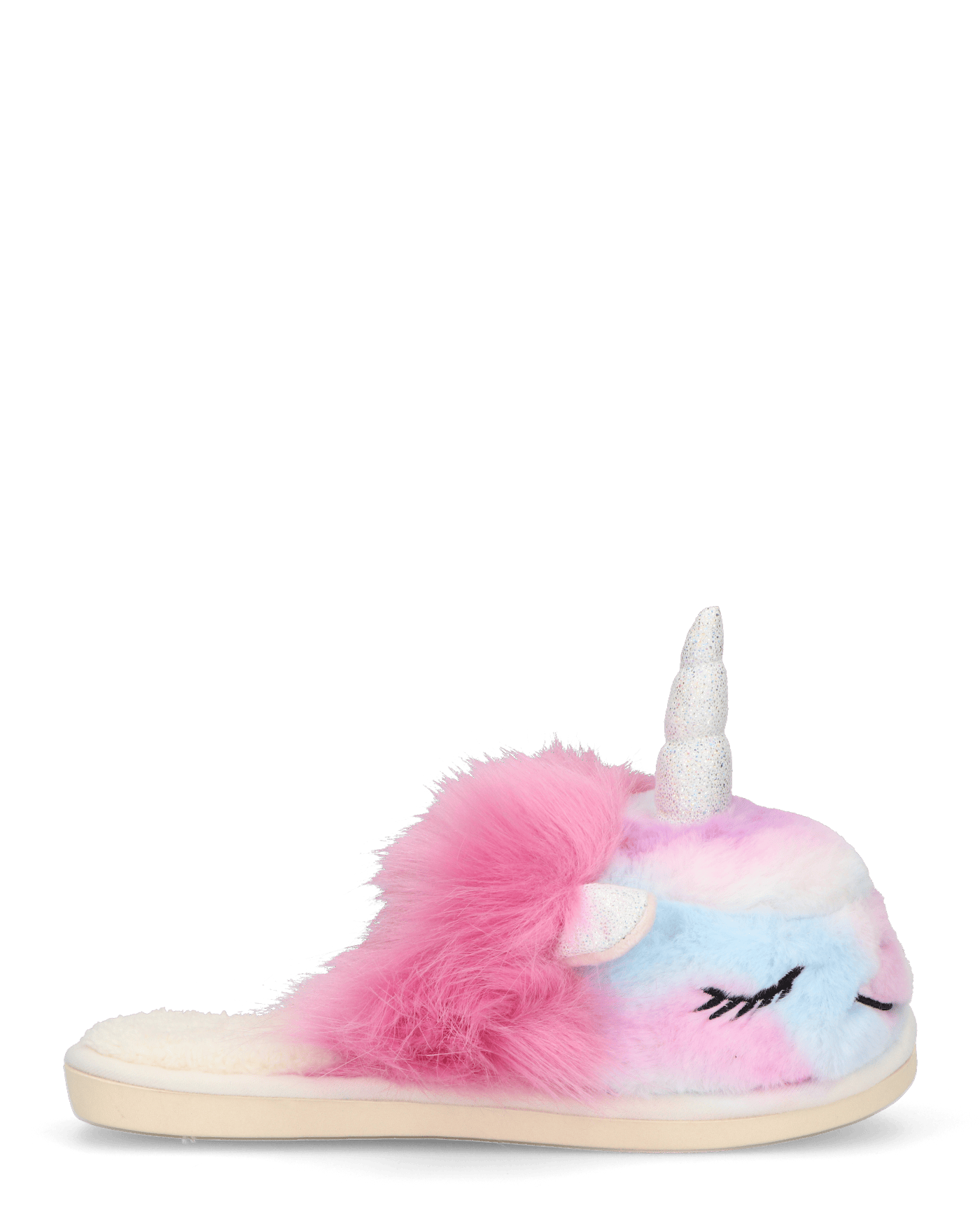 RAINBY - pantofole a forma di unicorni colorati in materiale peluche
