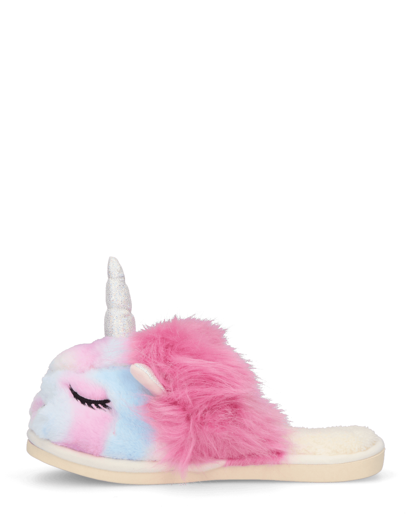 RAINBY - pantofole a forma di unicorni colorati in materiale peluche