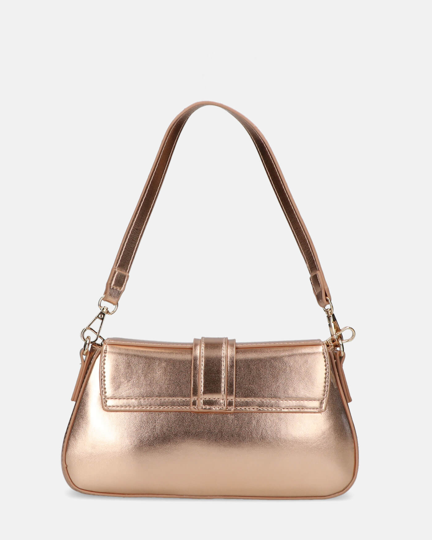 ROBIN - borsa a spalla champagne con fibbia oro