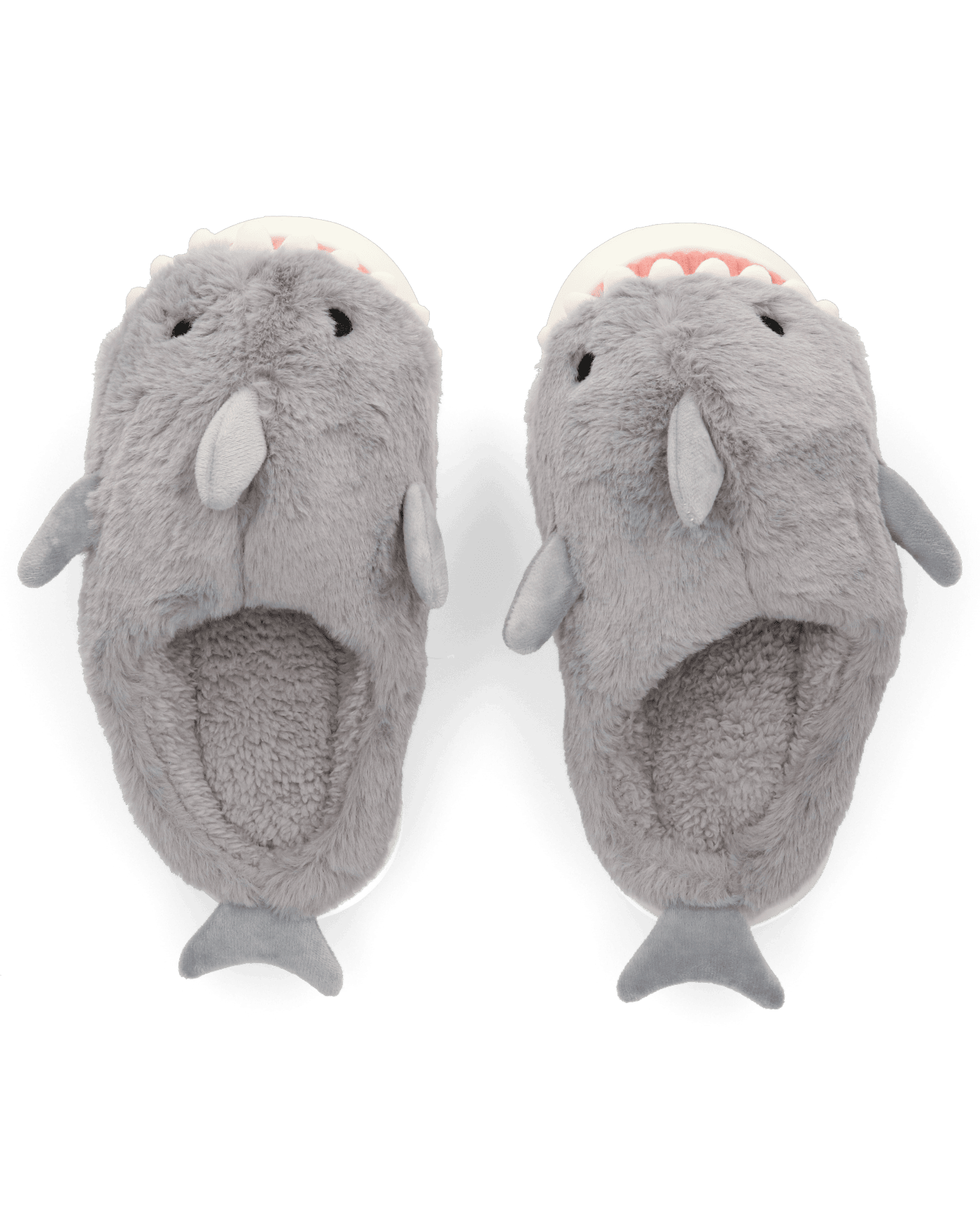 SHARKY - pantofole grigie a forma di squalo peluche