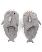 SHARKY - pantofole grigie a forma di squalo peluche