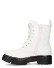STACEE - stivaletti bianchi stile anfibio con platform