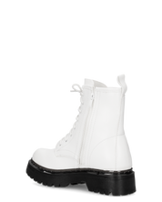 STACEE - stivaletti bianchi stile anfibio con platform