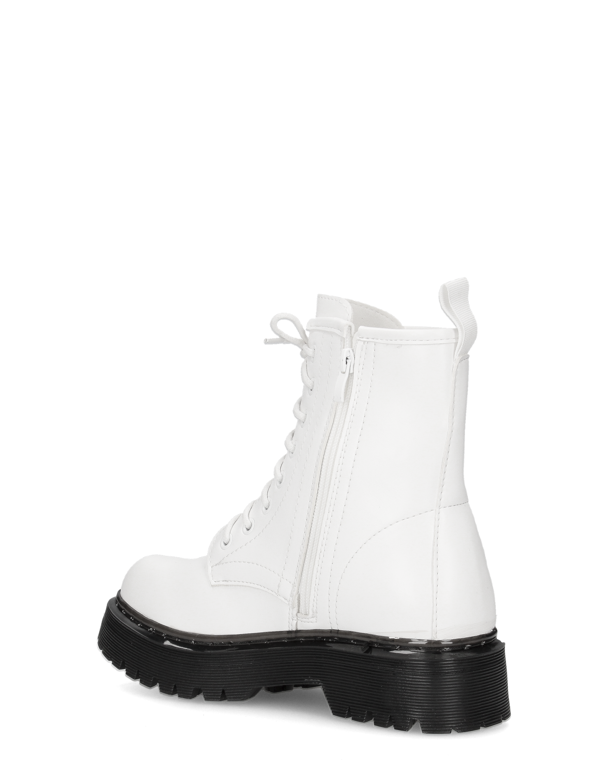 STACEE - stivaletti bianchi stile anfibio con platform