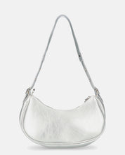 SAAURI - borsa a spalla in ecopelle burgundy con fibbie argento