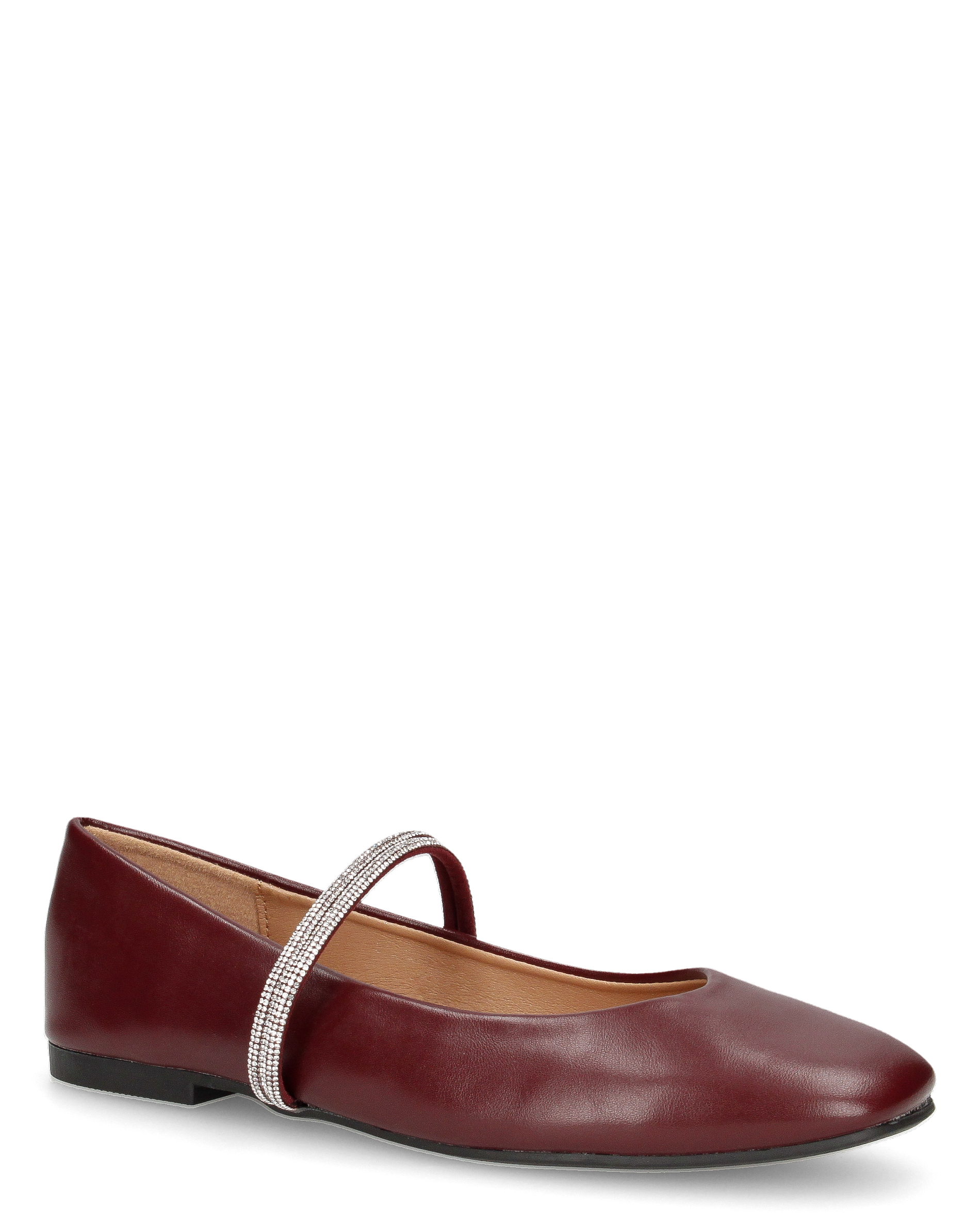 SELMA - ballerine bordeaux con listini glitterati