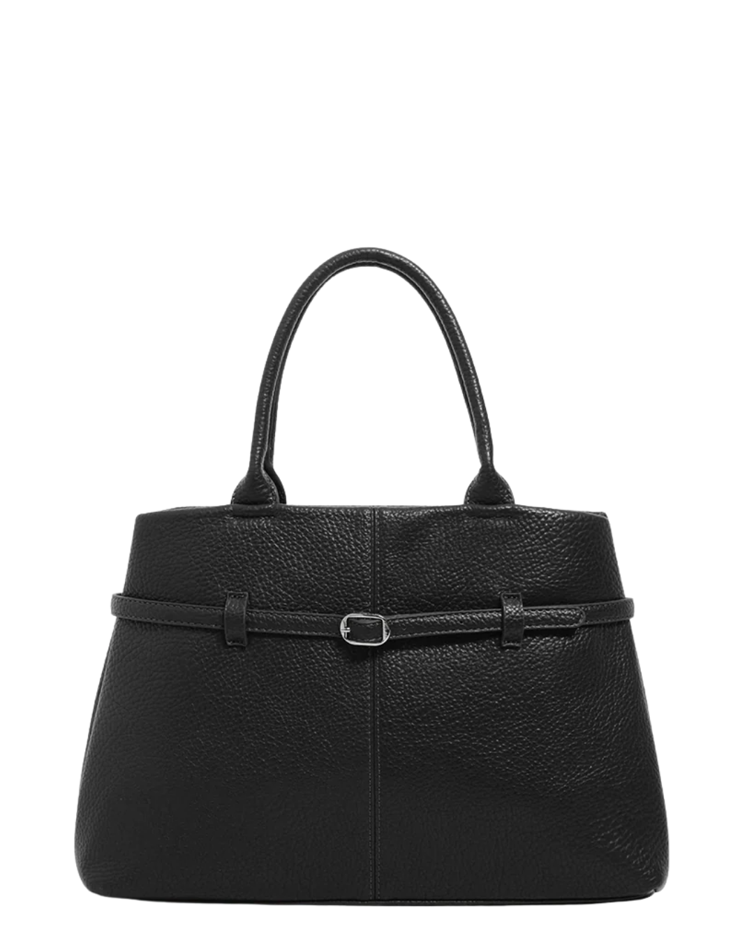 RONNIE - borsa nera a spalla con tracolla aggiuntiva