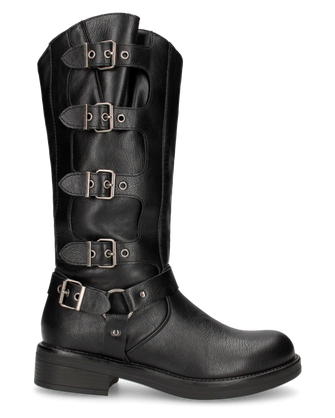 SHAKY - stivali alti sotto al ginocchio con cinturini e fibbie