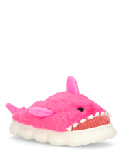 SHARKY - pantofole fucsia a forma di squalo peluche