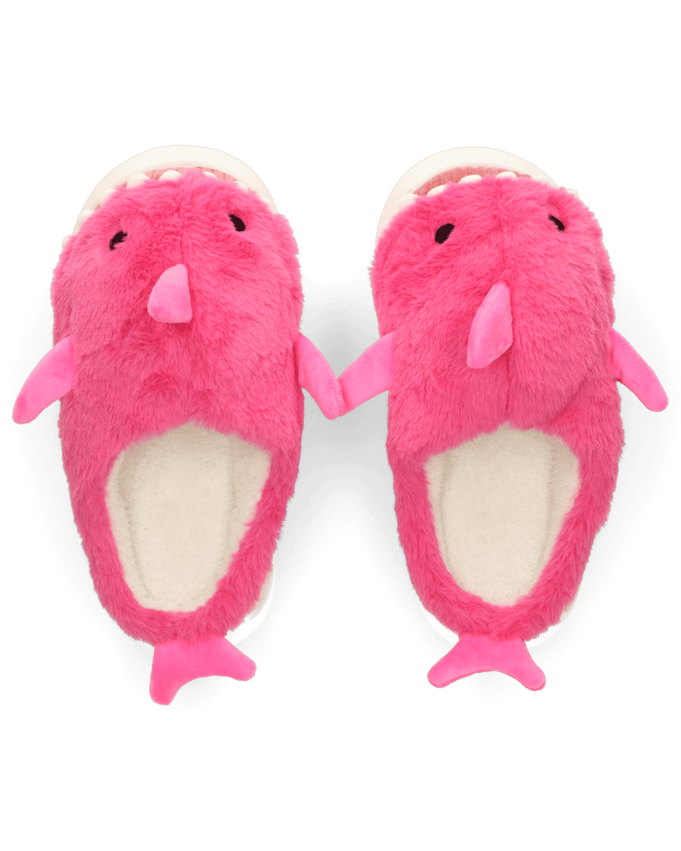 SHARKY - pantofole fucsia a forma di squalo peluche