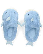 SHARKY - pantofole azzurre a forma di squalo peluche