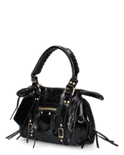 SKYLAR - borsetta a mano nera con zip e frangette