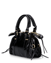 SKYLAR - borsetta a mano nera con zip e frangette