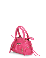 SKYLAR - borsetta a mano fucsia scuro con chiusura zip e frangette