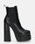 SOLEDAD - stivaletti con tacco alto in ecopelle nero