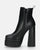 SOLEDAD - stivaletti con tacco alto in ecopelle nero