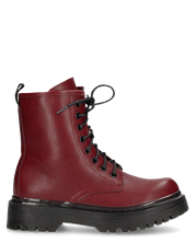 STACEE - stivaletti bordeaux stile anfibio con platform