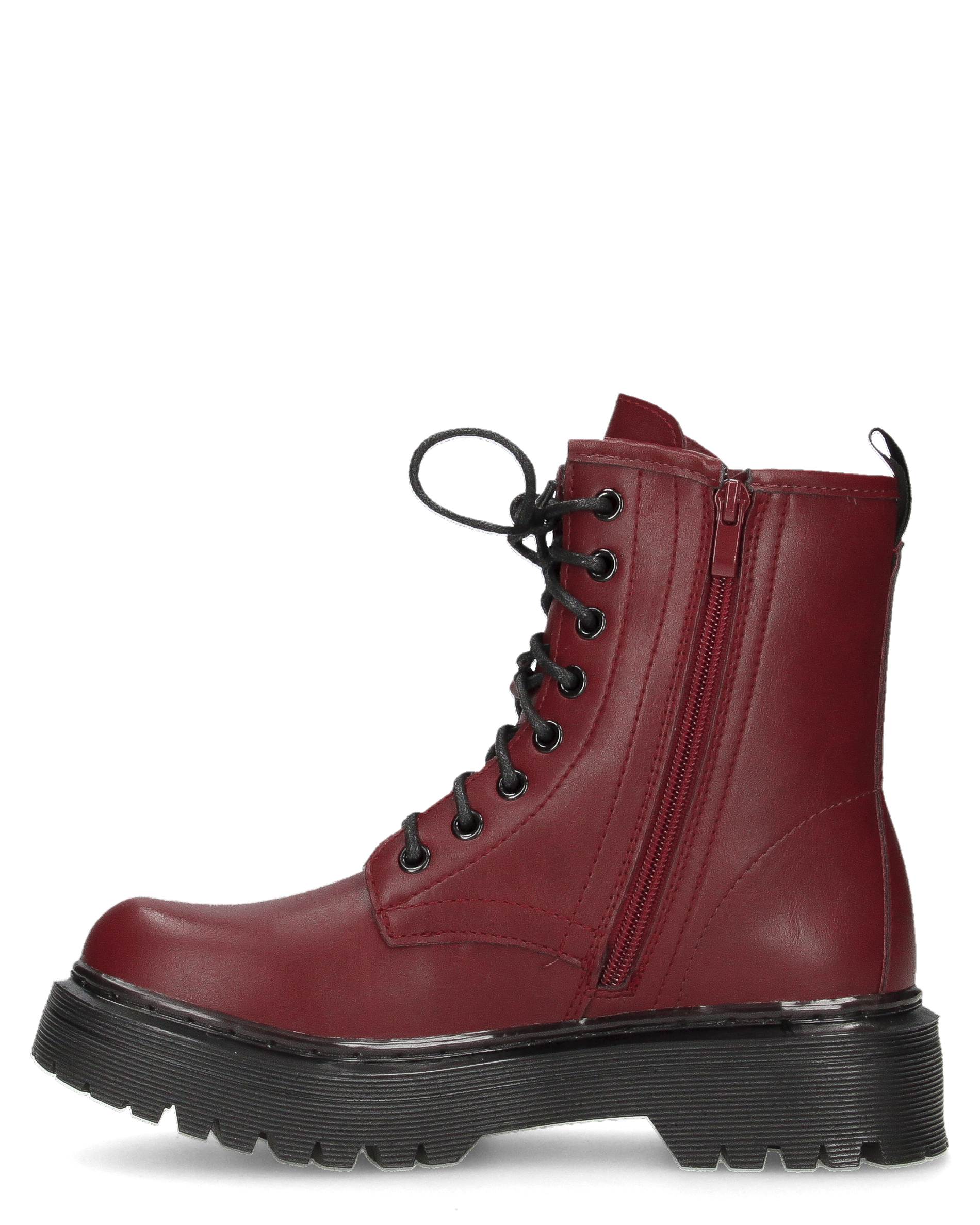 STACEE - stivaletti bordeaux stile anfibio con platform
