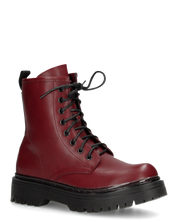 STACEE - stivaletti bordeaux stile anfibio con platform