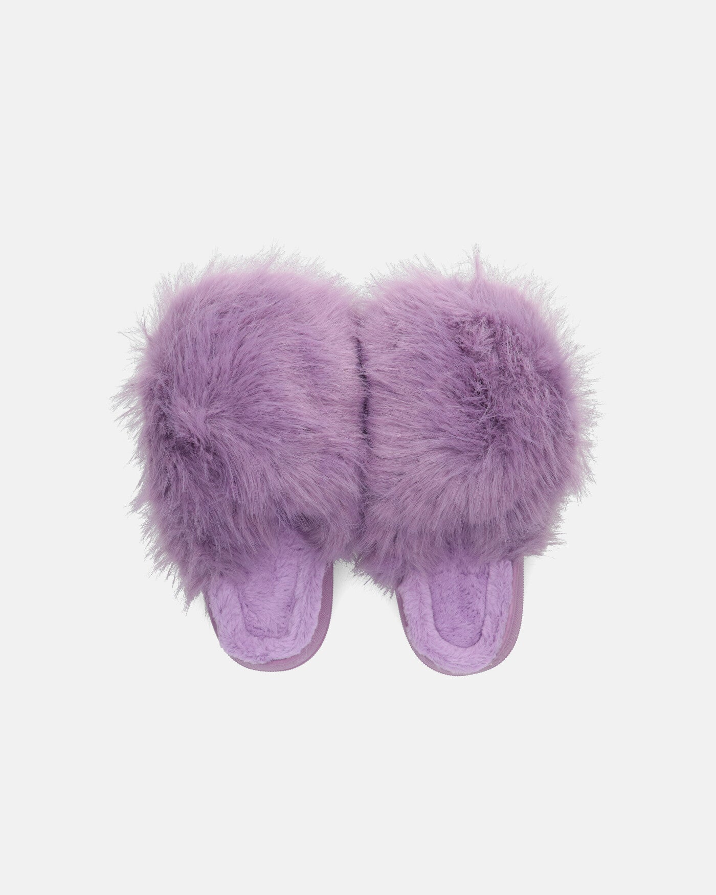 STAFFI - ciabattine violette in pelliccia