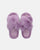SUZUE - ciabattine aperte in punta in pelliccia violetta