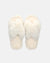SUZUE - chaussons ouverts en fourrure blanc