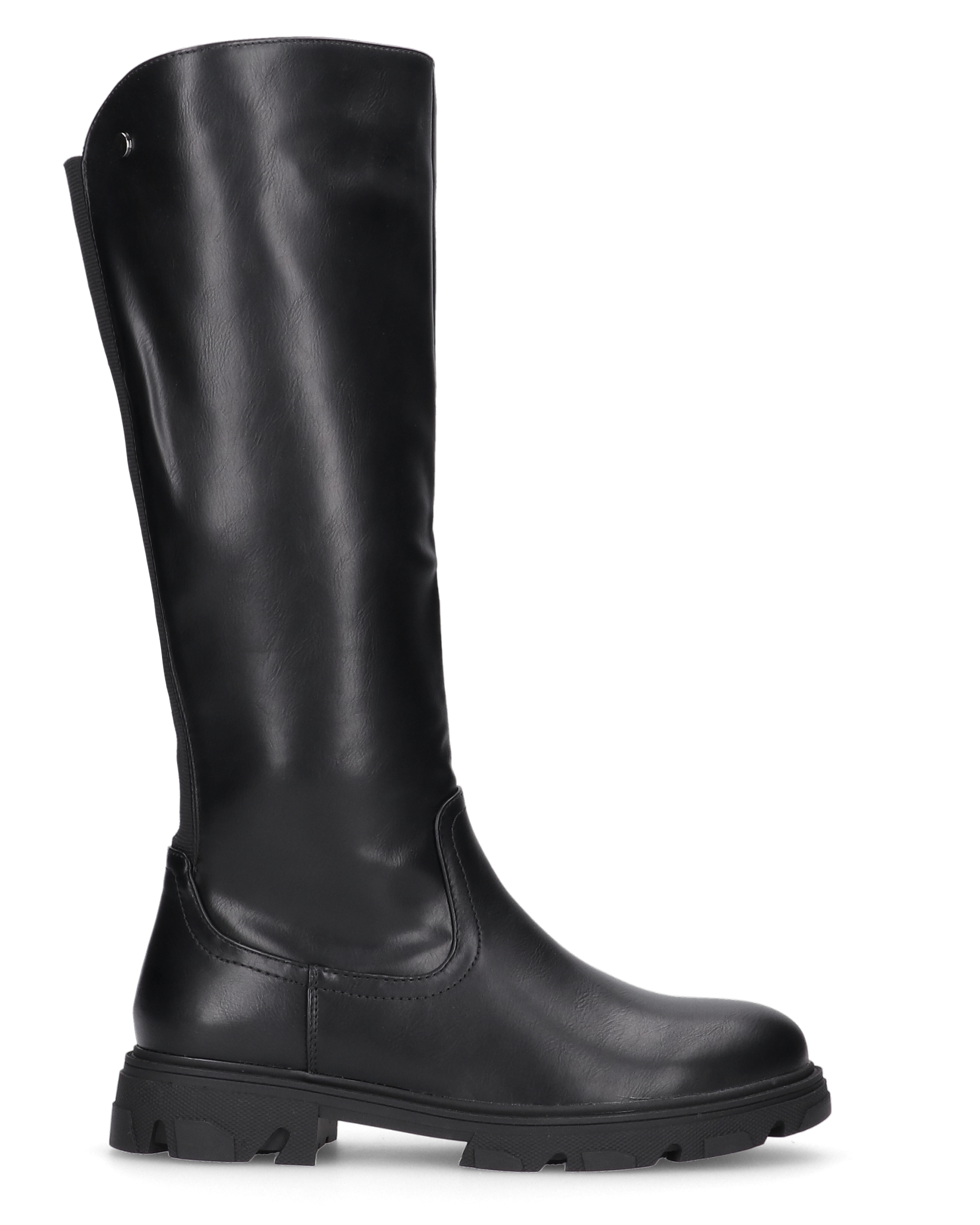 +Size TONIA - stivale alto nero con tacco e banda posteriore elastica, linea taglie plus!